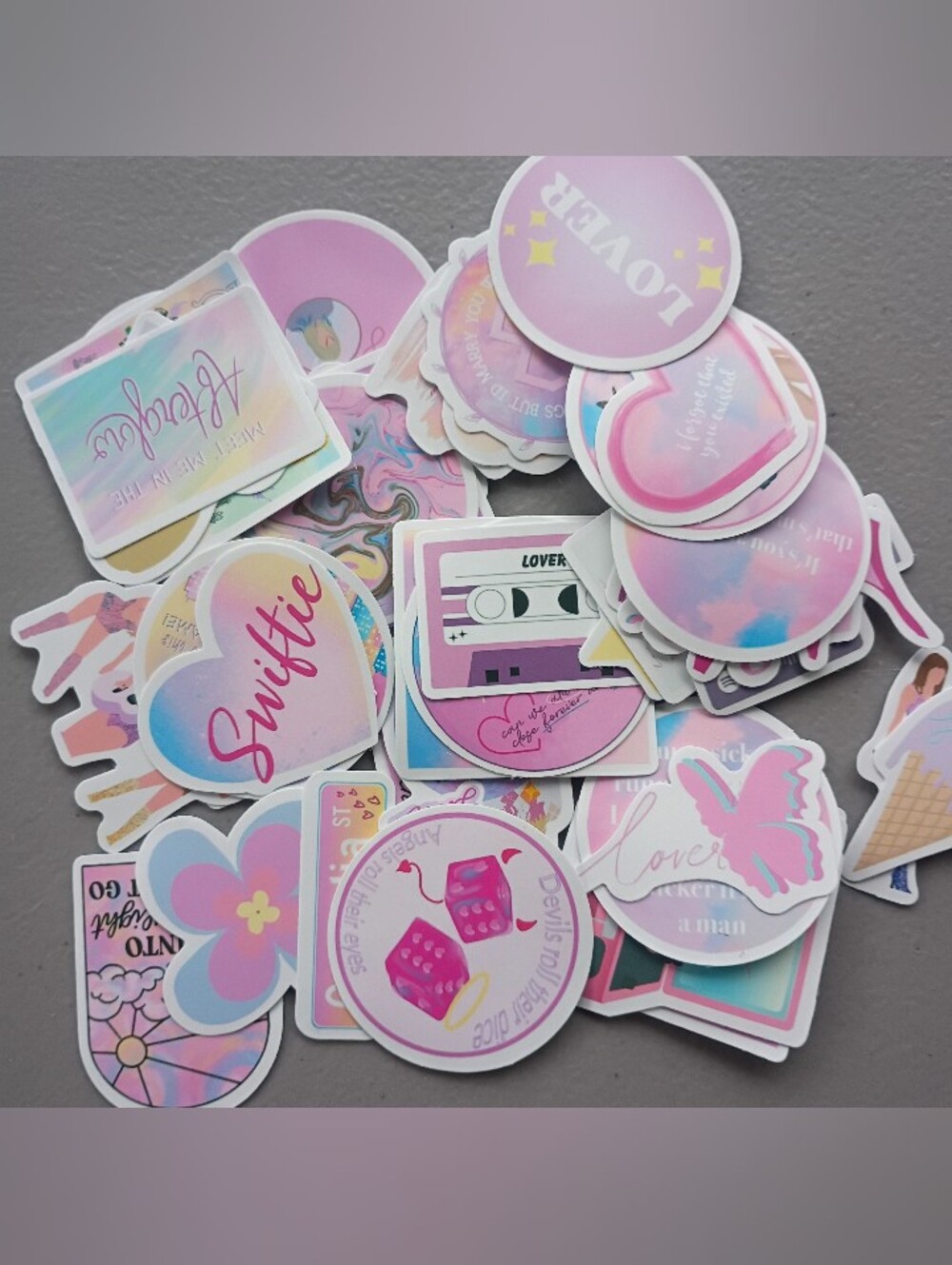 🌻 50 Piece Taylor Swift Pastel Pink & Lavender Sticker Set